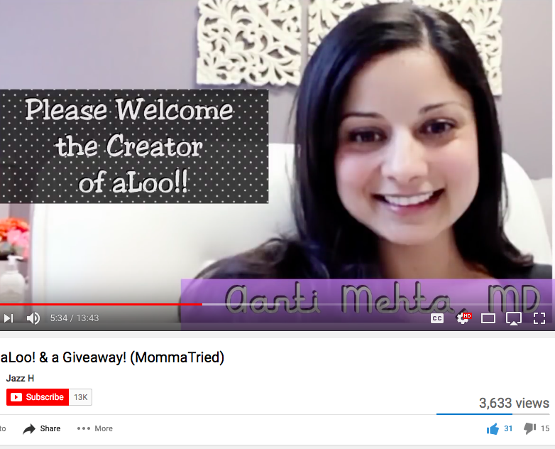 aLoo Media Attention!  Check Out a Review and Interview by MommaTried!